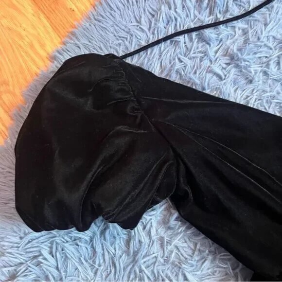 Fashion Nova Always Bubble Velvet Micro Mini Dress - Black Size S - Picture 4 of 9